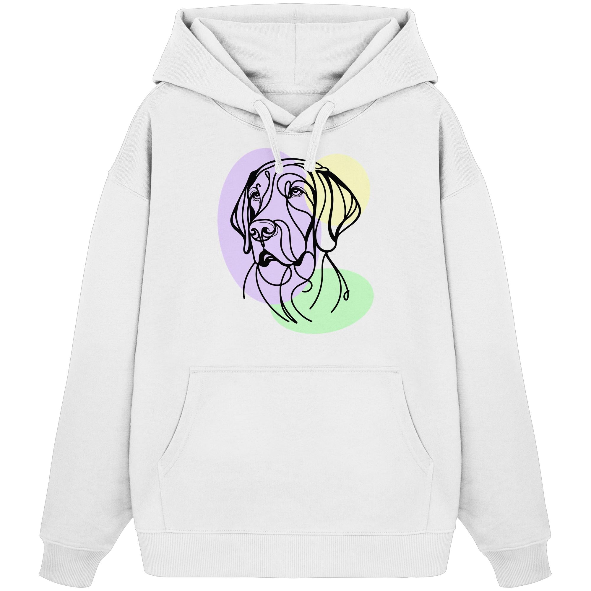Line Art - Süßer Deutsch Kurzhaar - Organic Oversize Hoodie