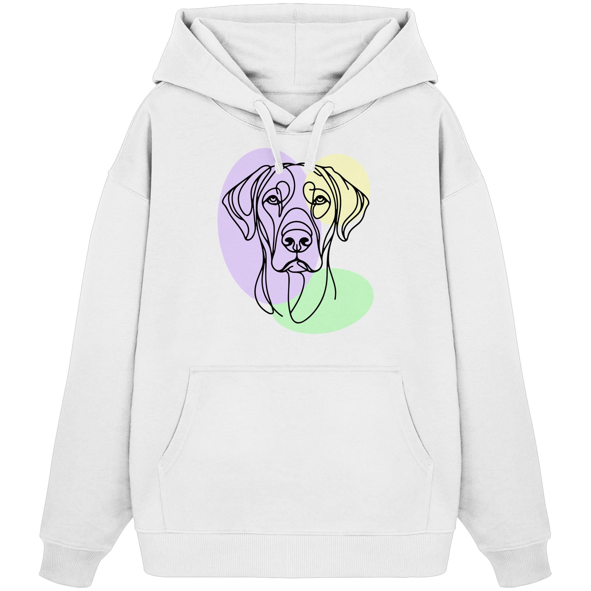 Line Art - Süßer Rhodesian Ridgeback - Organic Oversize Hoodie