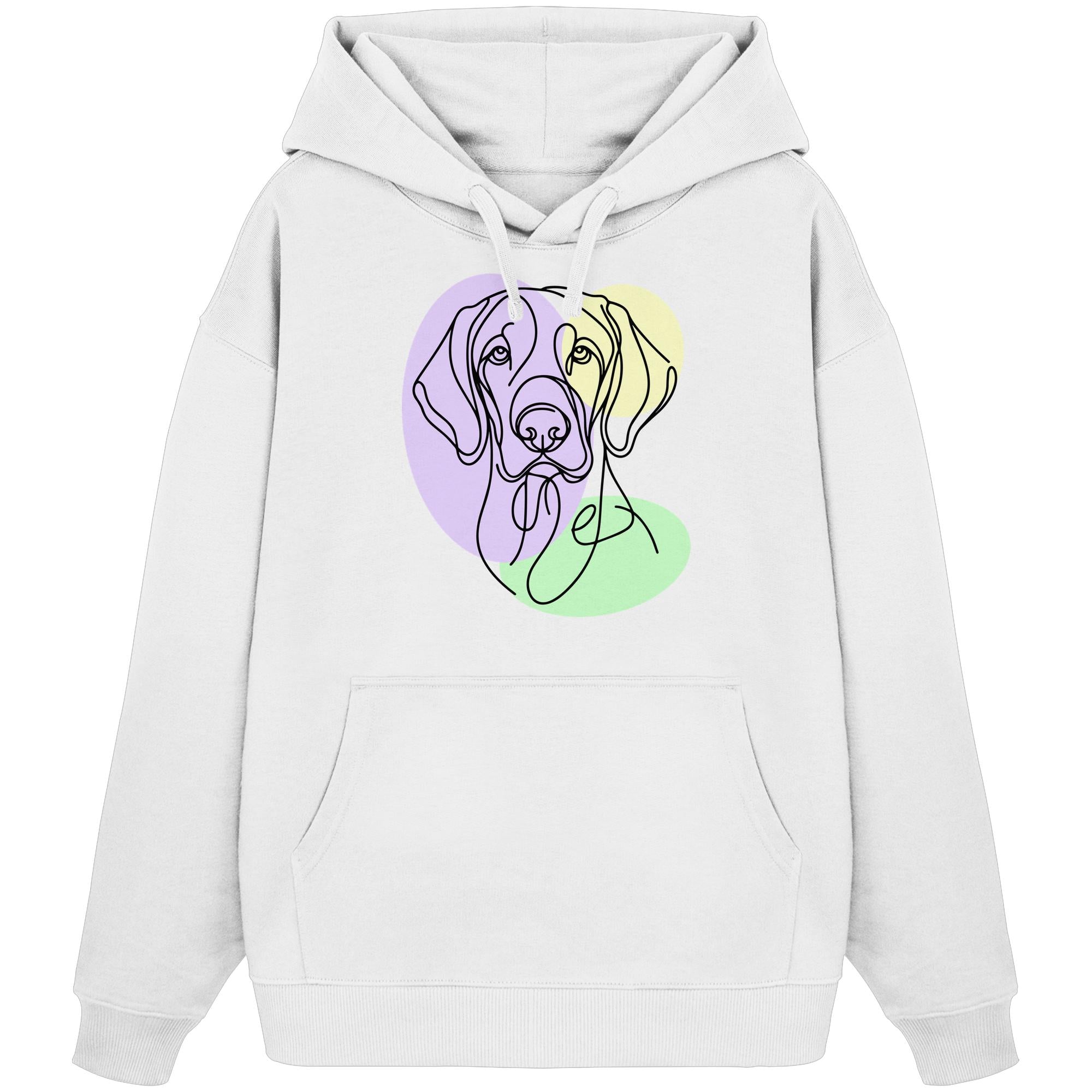 Line Art - Süßer Vizsla - Organic Oversize Hoodie