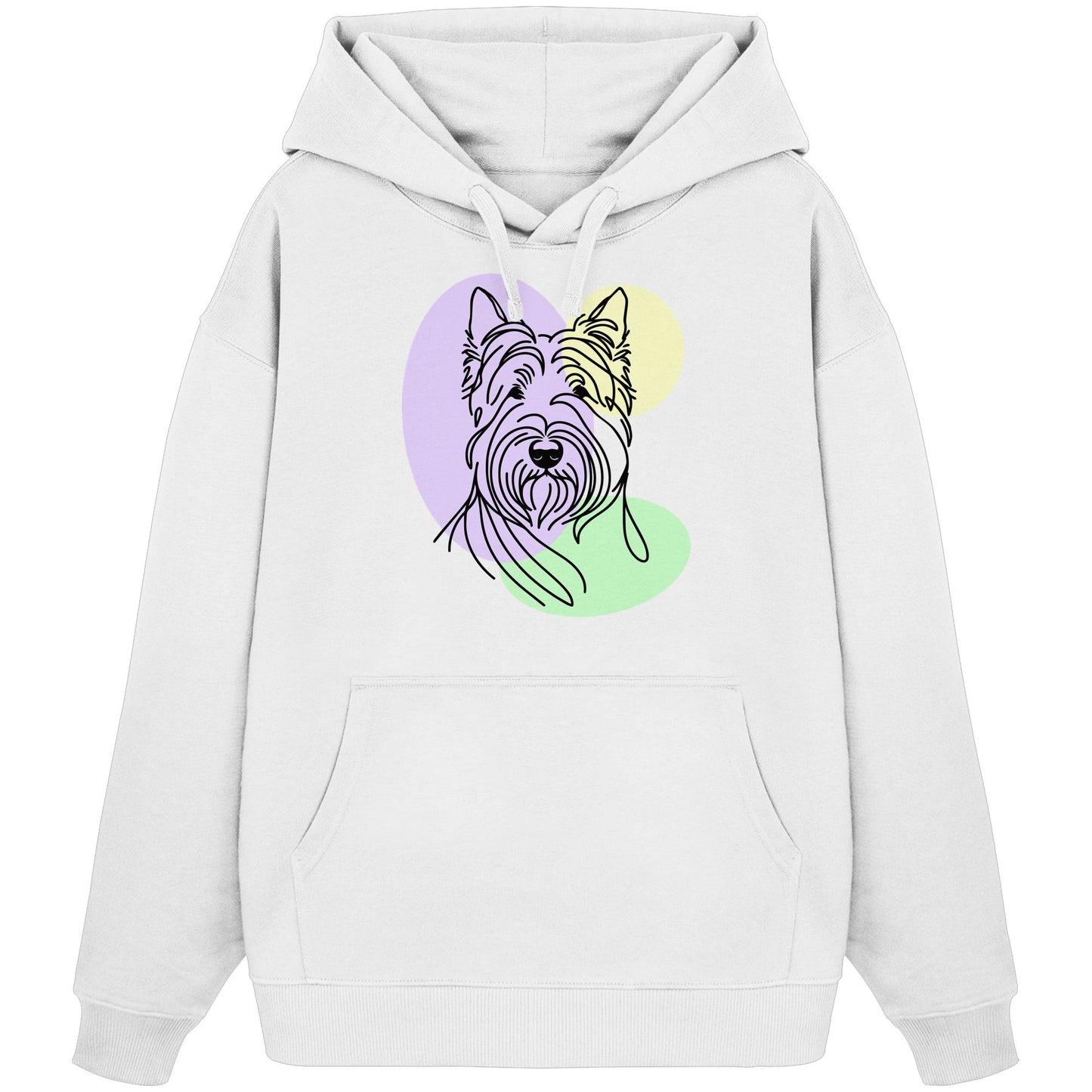 Line Art - Süßer Scottish Terrier - Organic Oversize Hoodie