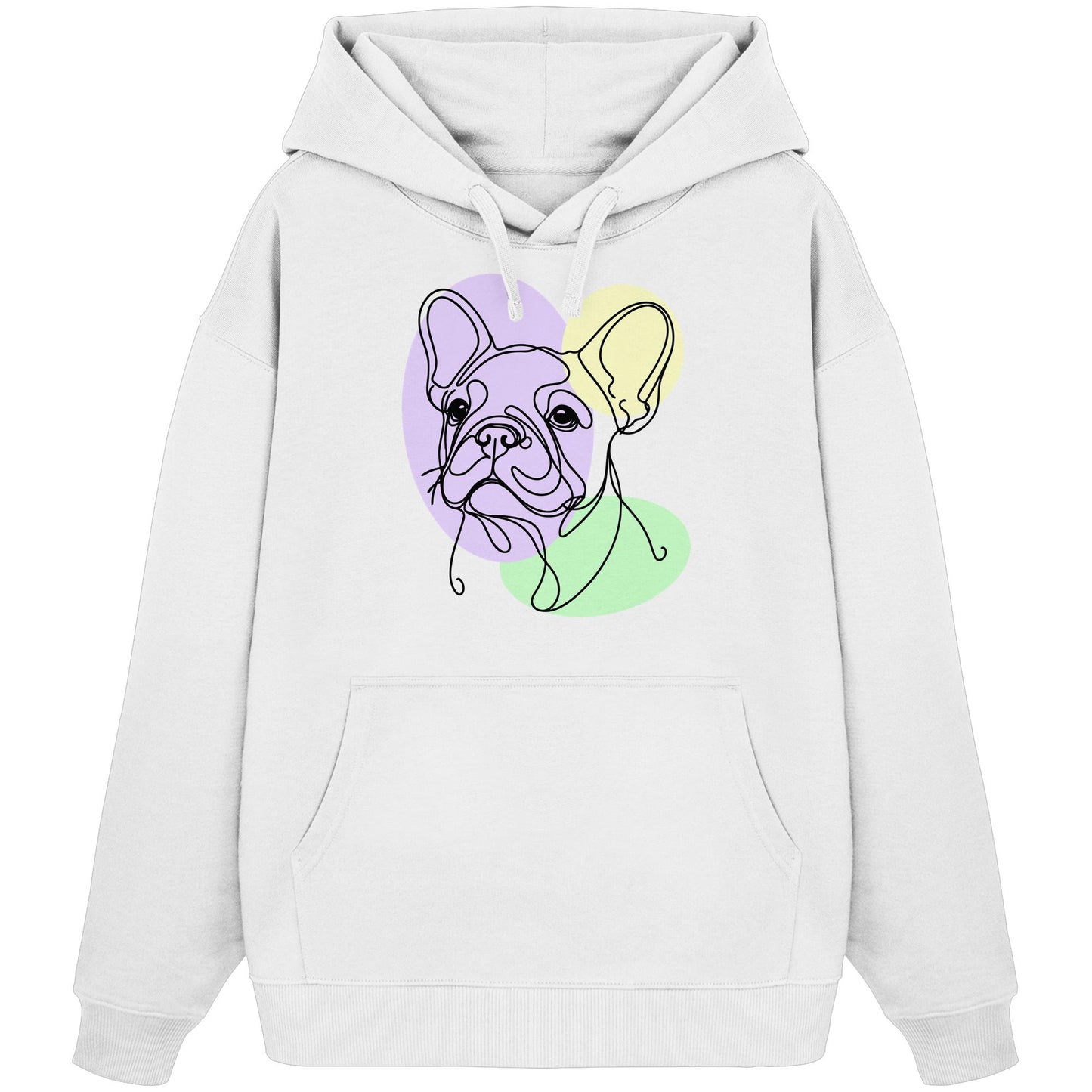 Line Art - Süße Französische Bulldogge - Organic Oversize Hoodie