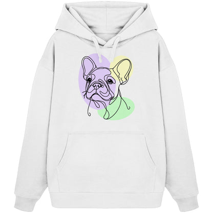 Line Art - Süße Französische Bulldogge - Organic Oversize Hoodie