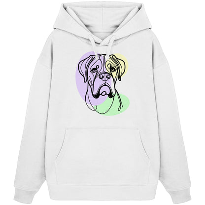 Line Art - Süßer Boxer - Organic Oversize Hoodie