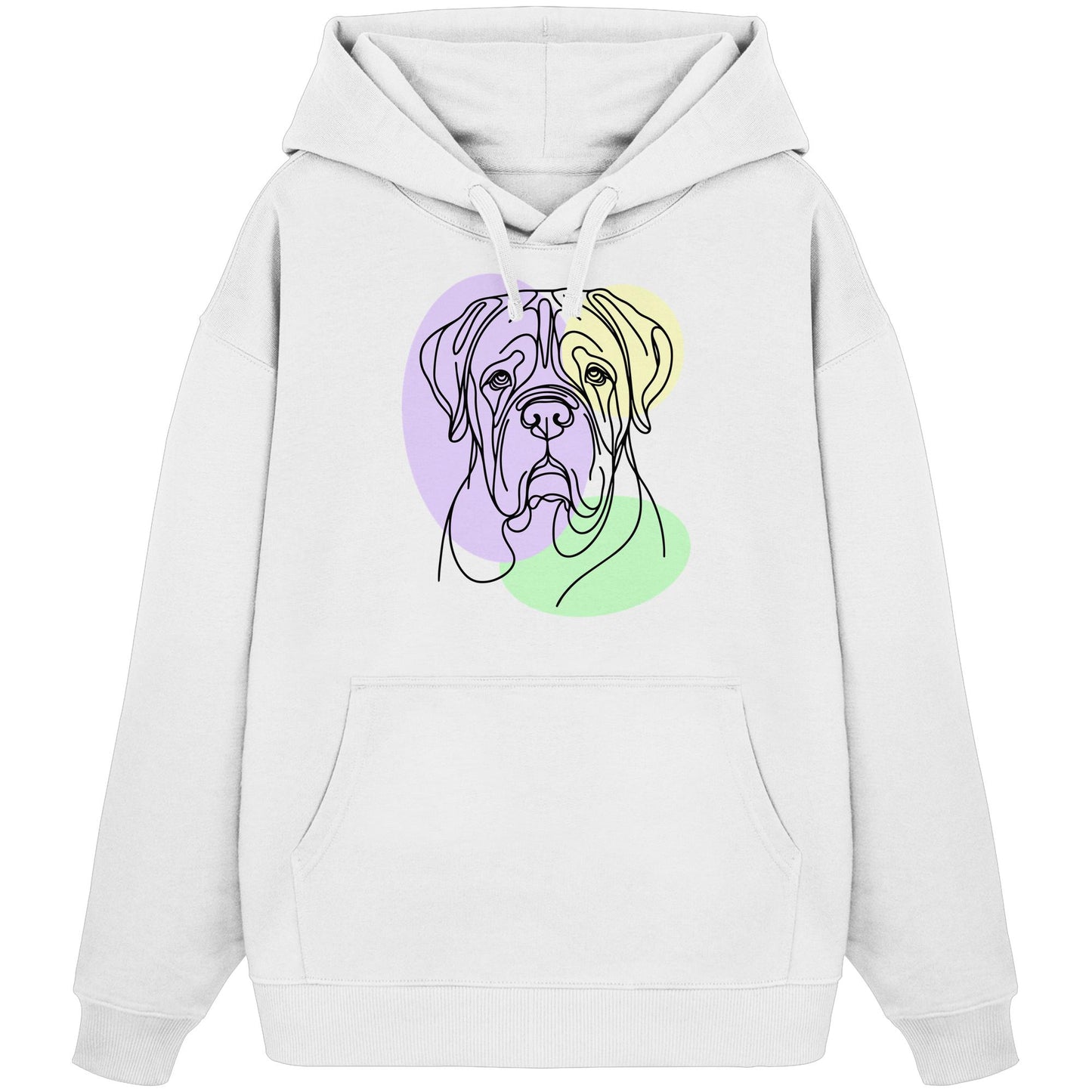 Line Art - Süße Bordeauxdogge - Organic Oversize Hoodie