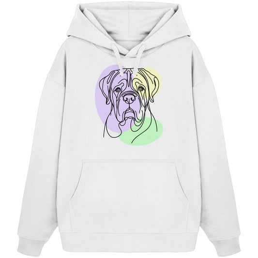 Line Art - Süße Bordeauxdogge - Organic Oversize Hoodie