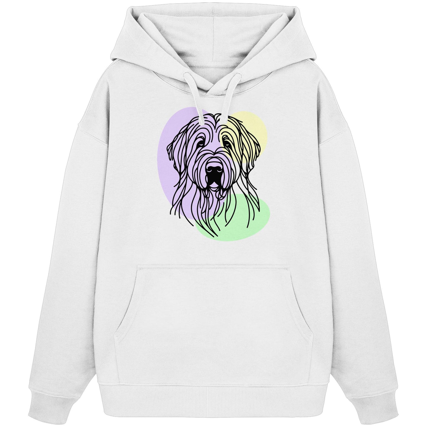 Line Art - Süßer Briard - Organic Oversize Hoodie