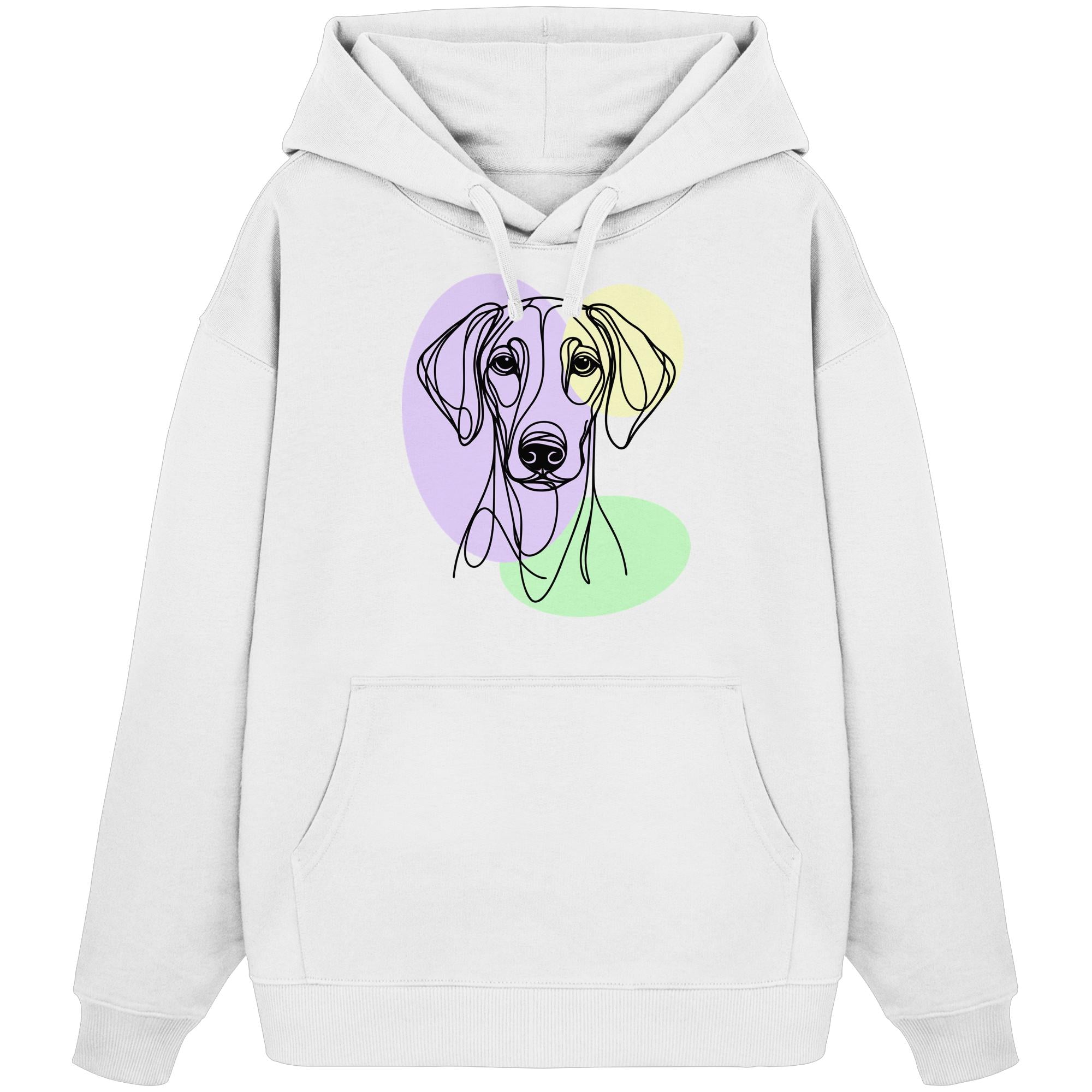 Line Art - Süßer Dobermann - Organic Oversize Hoodie