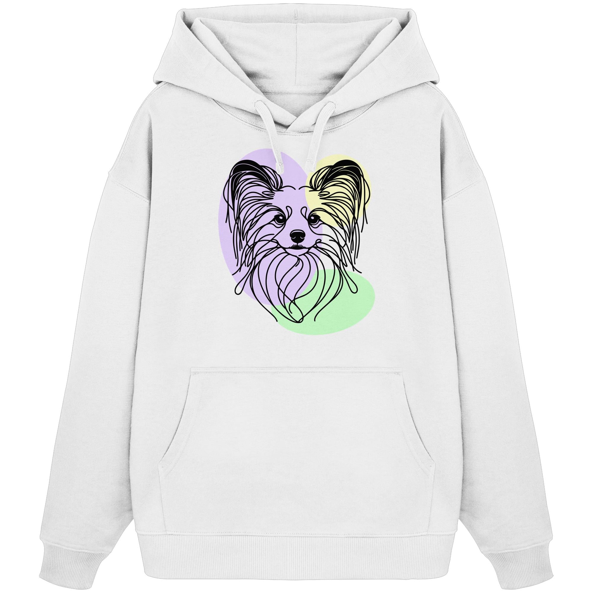 Line Art - Süßer Papillon - Organic Oversize Hoodie