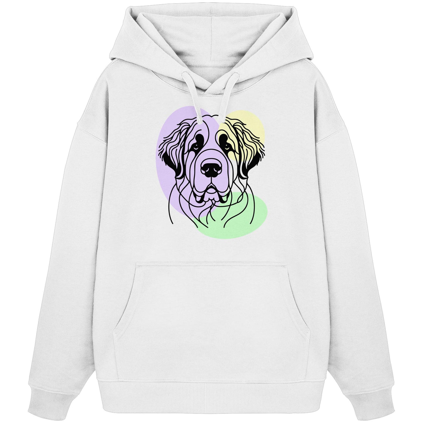 Line Art - Süßer Bernhardiner - Organic Oversize Hoodie