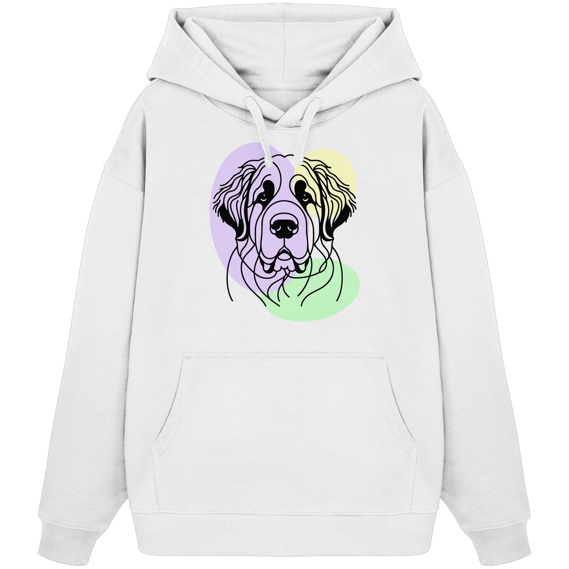 Line Art - Süßer Bernhardiner - Organic Oversize Hoodie