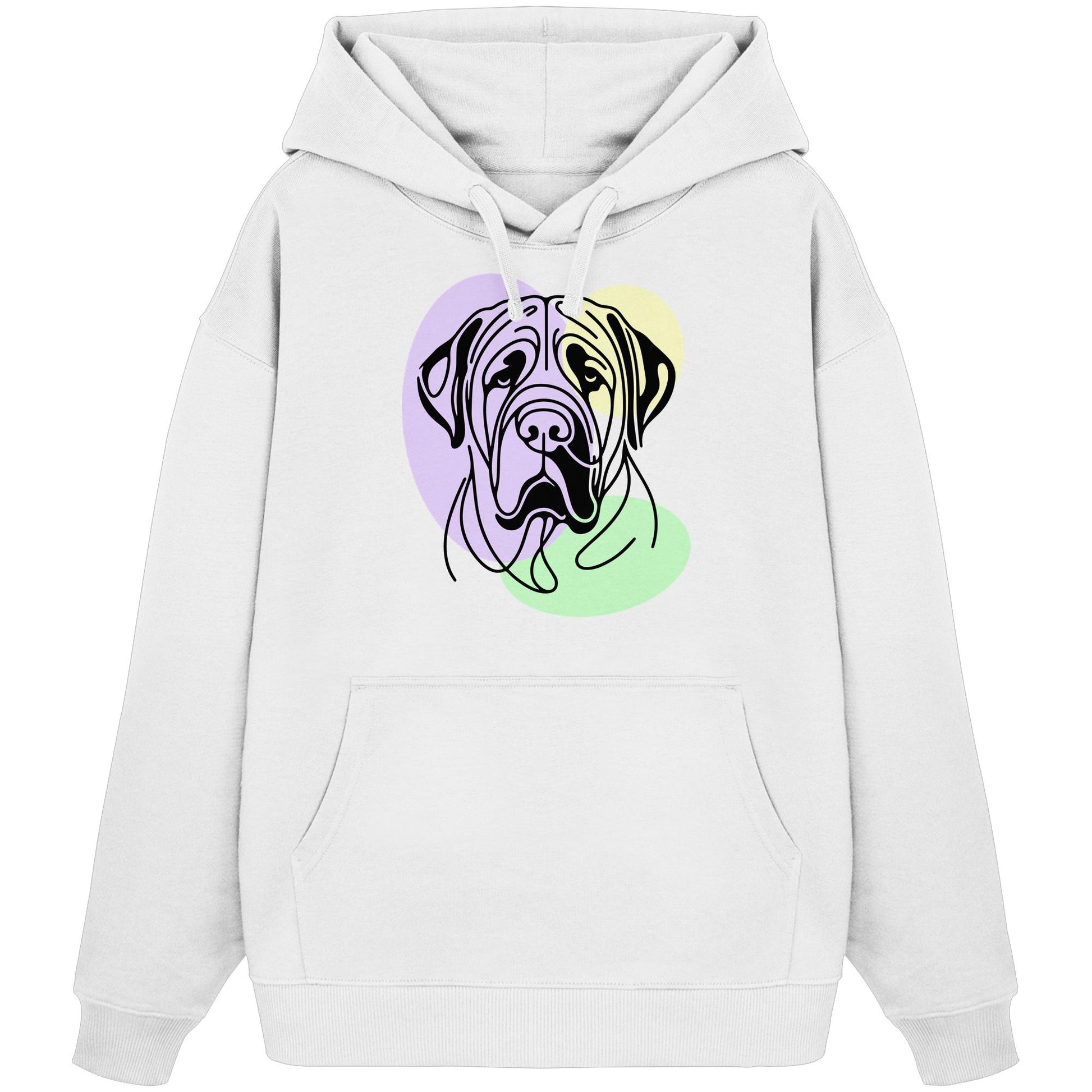 Line Art - Süßer Bullmastiff - Organic Oversize Hoodie