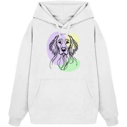 Line Art - Süßer English Setter - Organic Oversize Hoodie