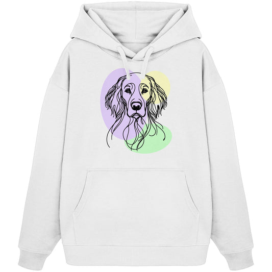 Line Art - Süßer English Setter - Organic Oversize Hoodie