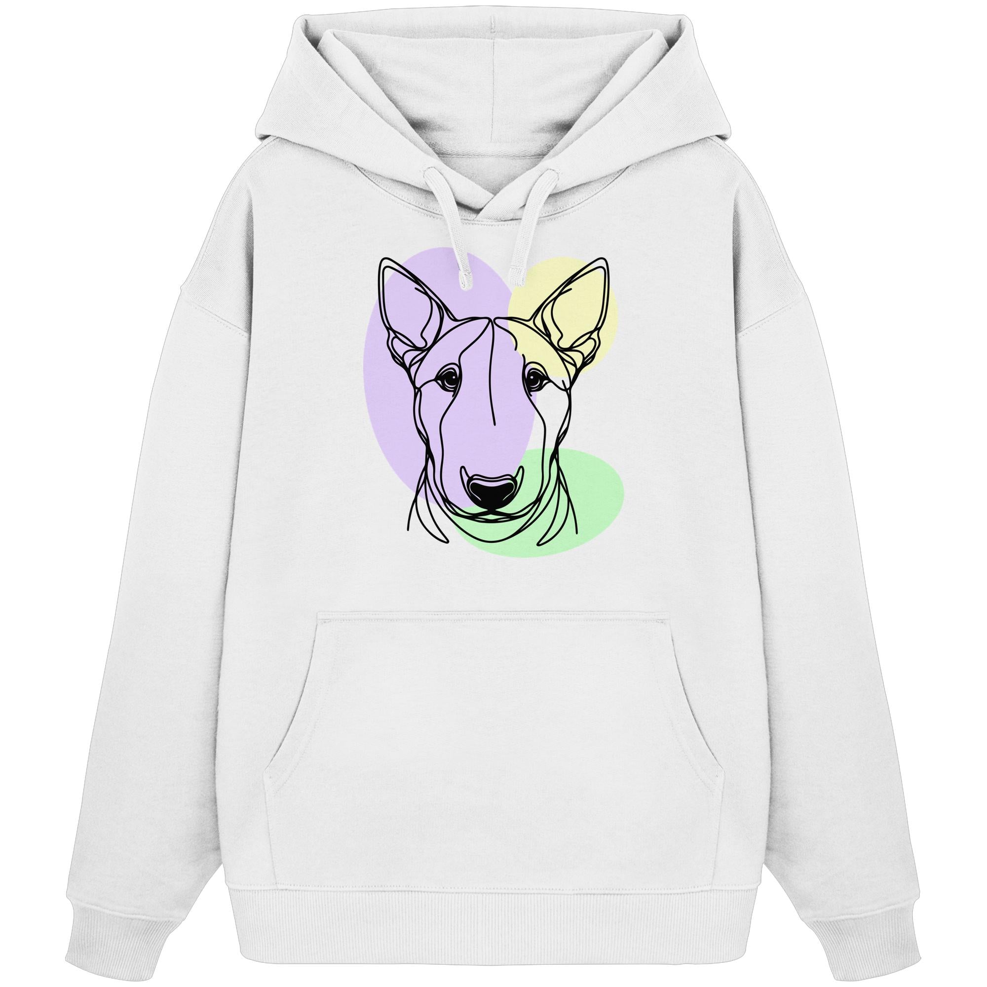 Line Art - Süßer Bullterrier - Organic Oversize Hoodie