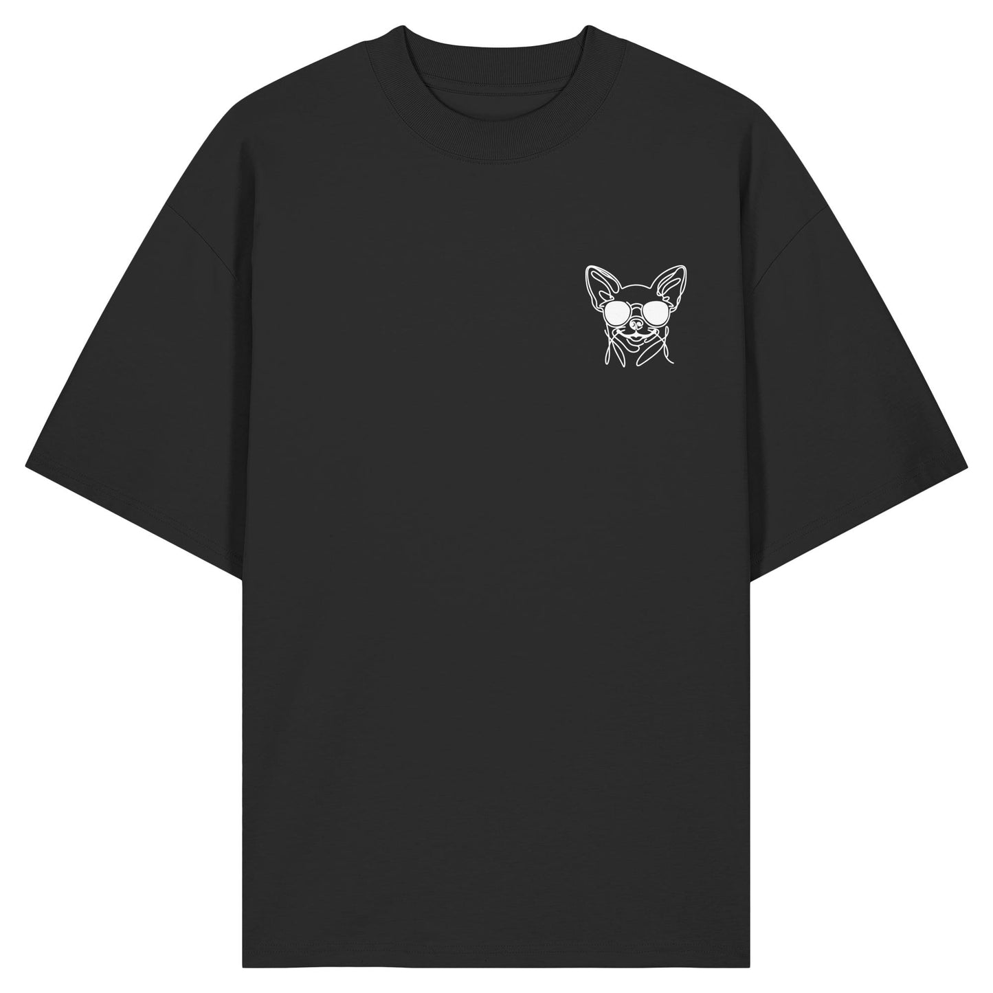 Line Art - Cooler Chihuahua (Kurzhaar) - Organic Oversize Shirt