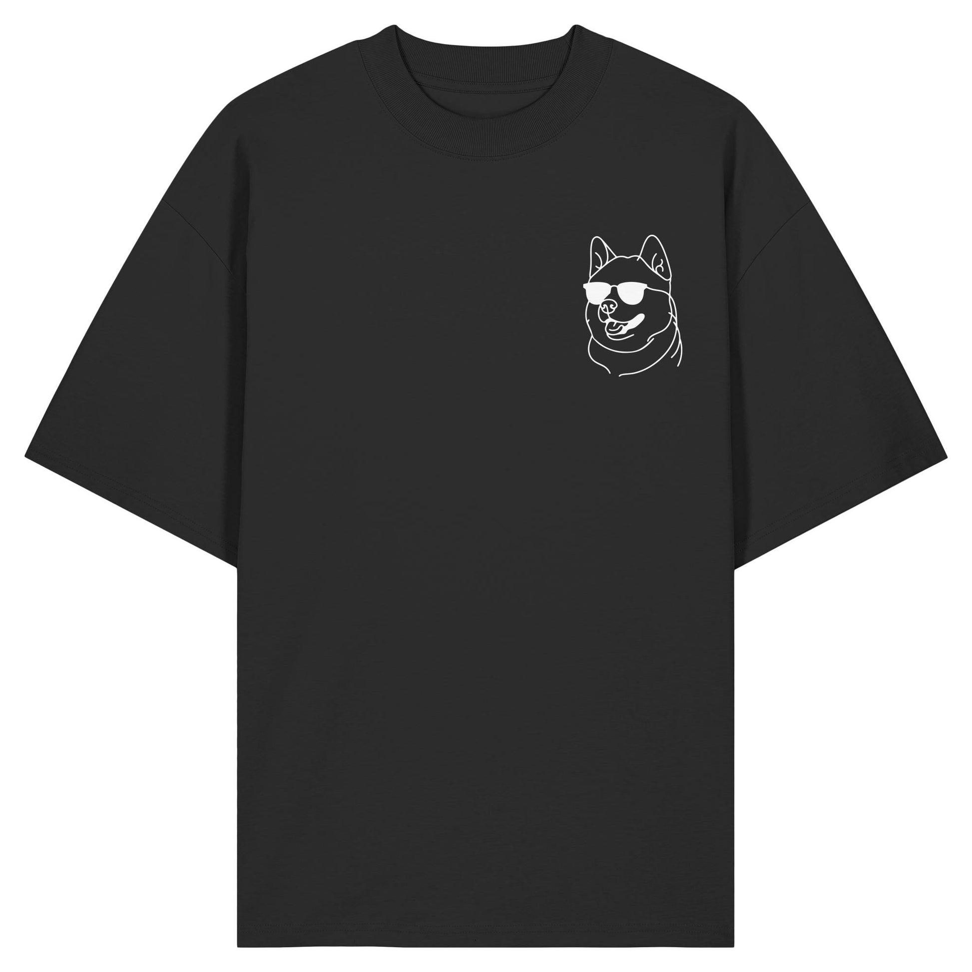 Line Art - Cooler Akita - Organic Oversize Shirt
