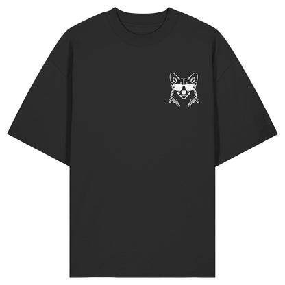 Line Art - Cooler Corgi - Organic Oversize Shirt