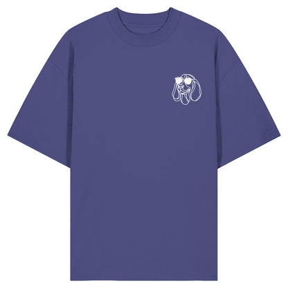 Line Art - Cooler Basset Hound - Organic Oversize Shirt