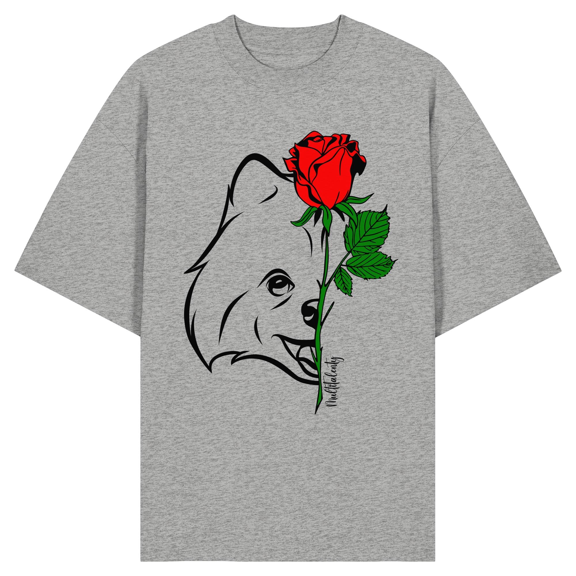 Tattoo Rose - Pomeranian - Organic Oversize Shirt