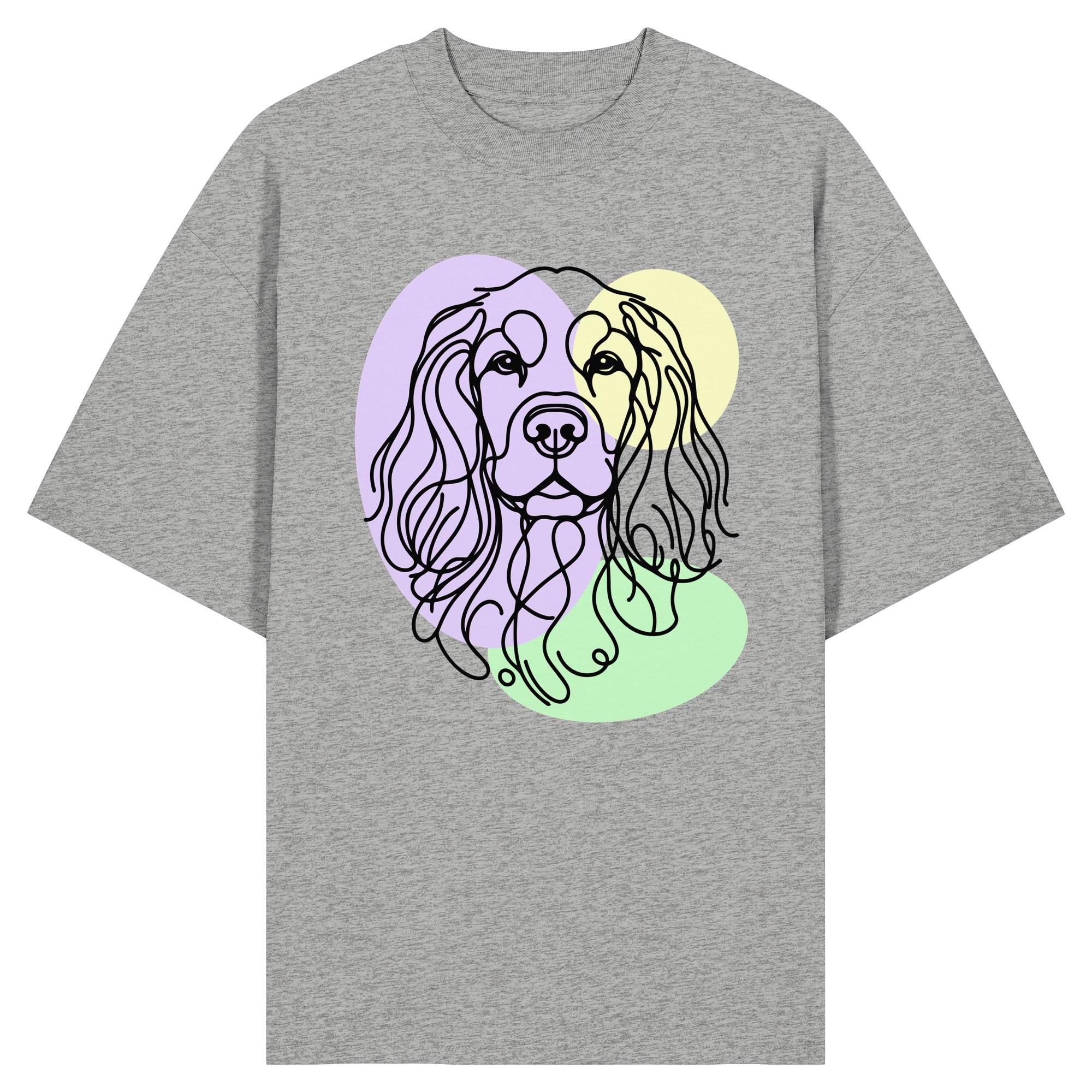 Line Art - Süßer Cocker Spaniel - Organic Oversize Shirt