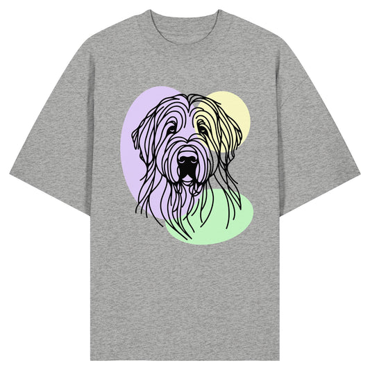 Line Art - Süßer Briard - Organic Oversize Shirt