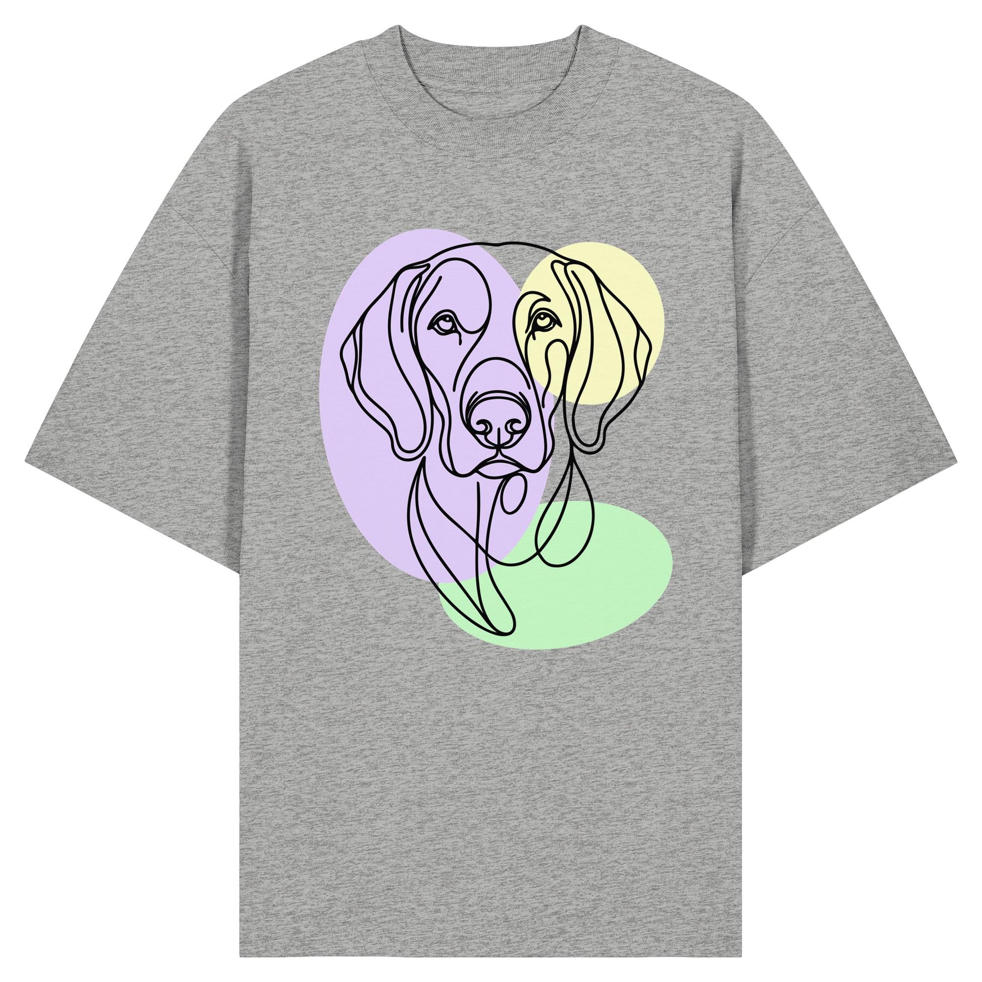 Line Art - Süßer Weimaraner - Organic Oversize Shirt
