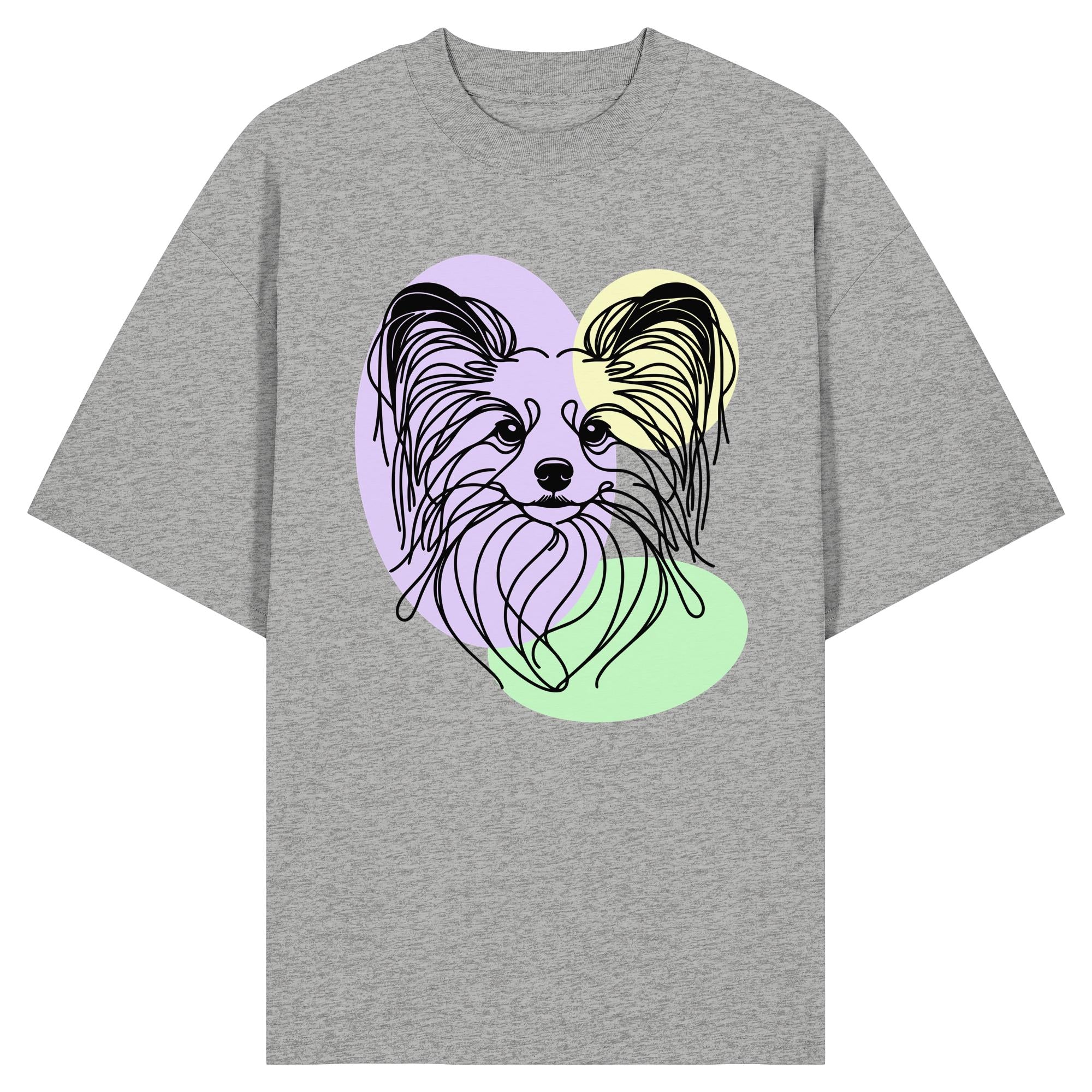 Line Art - Süßer Papillon - Organic Oversize Shirt