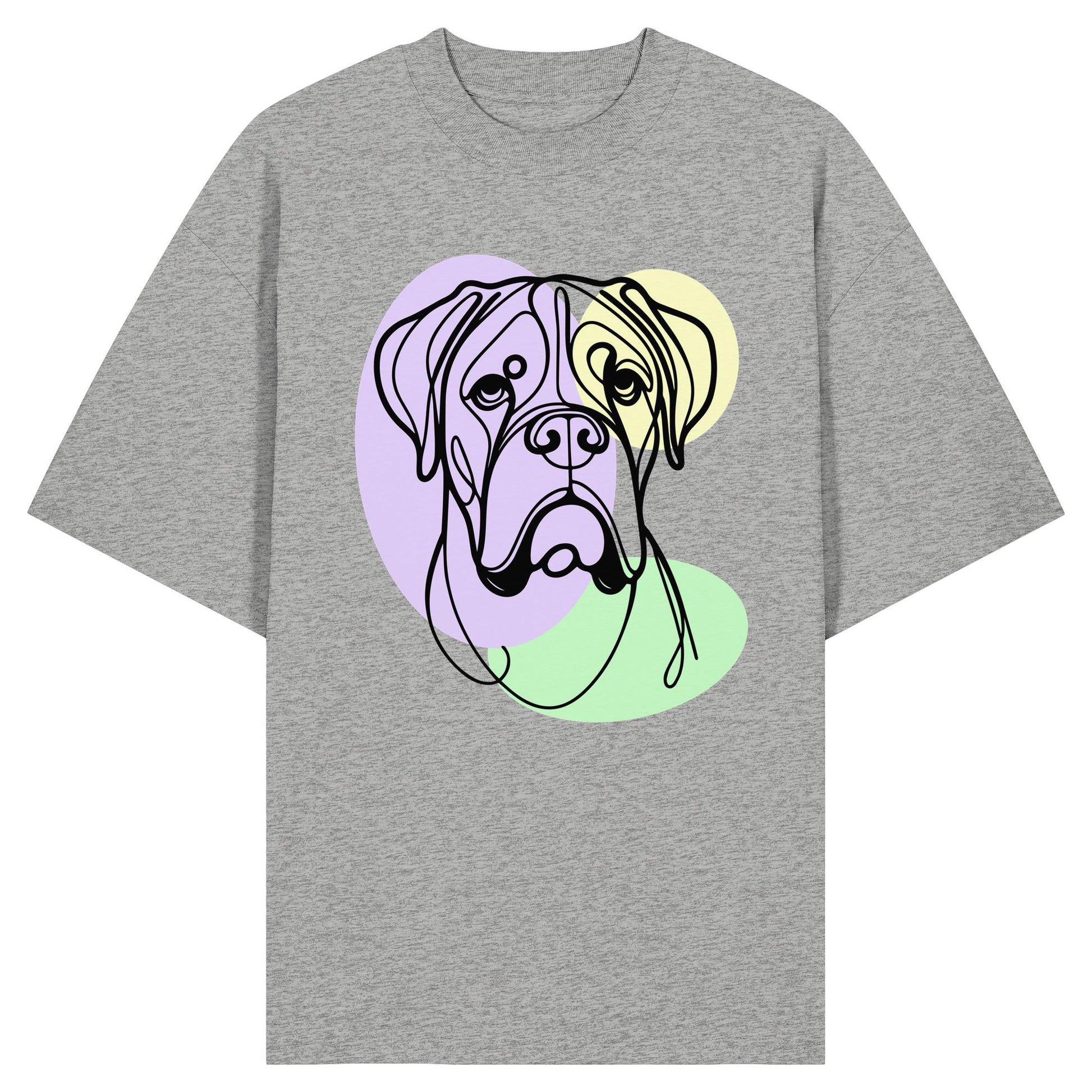 Line Art - Süßer Boxer - Organic Oversize Shirt