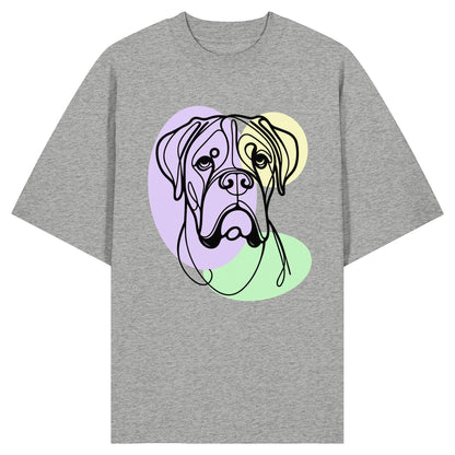 Line Art - Süßer Boxer - Organic Oversize Shirt