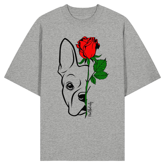 Tattoo Rose - Boston Terrier - Organic Oversize Shirt