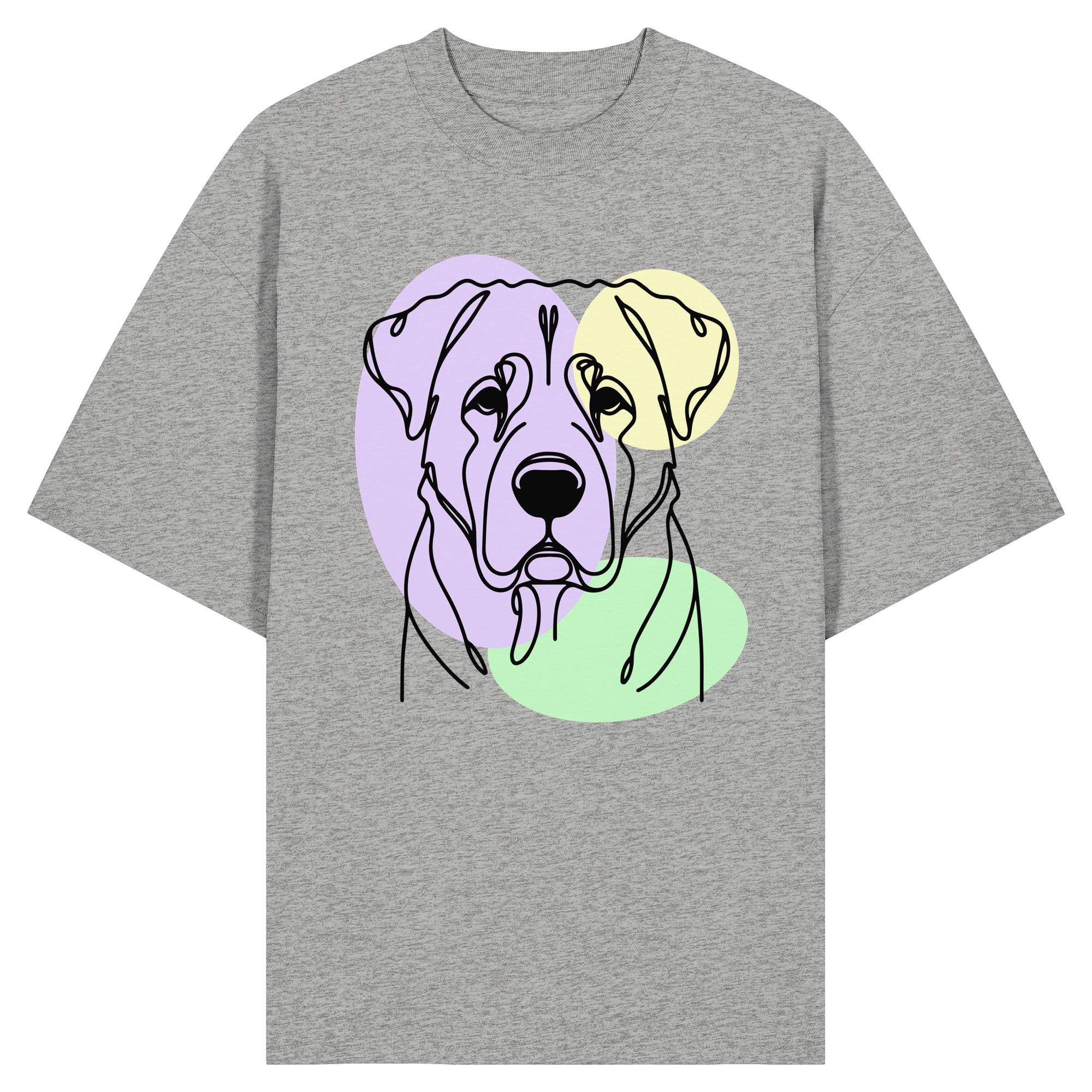 Line Art - Süßer Kangal - Organic Oversize Shirt