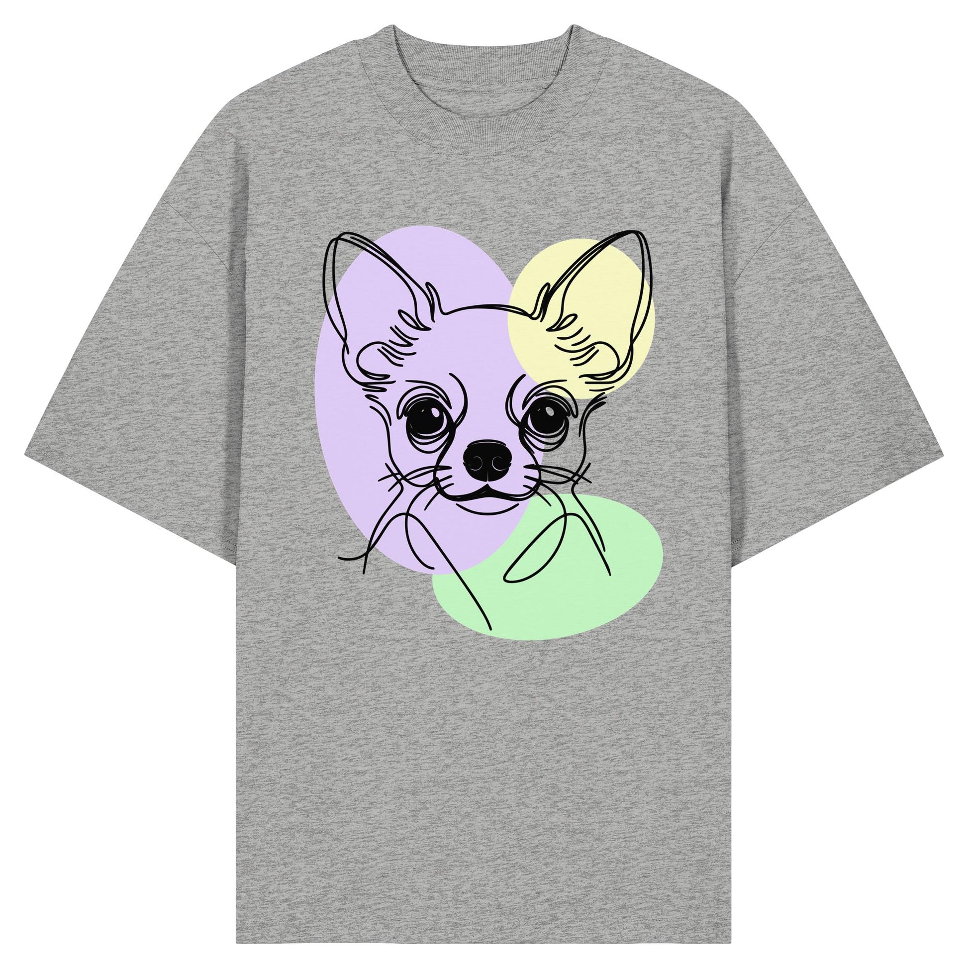 Line Art - Süßer Chihuahua (Kurzhaar) - Organic Oversize Shirt