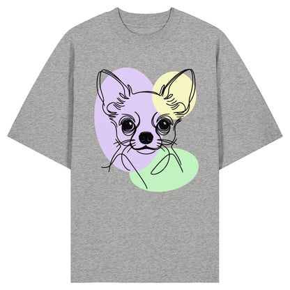Line Art - Süßer Chihuahua (Kurzhaar) - Organic Oversize Shirt