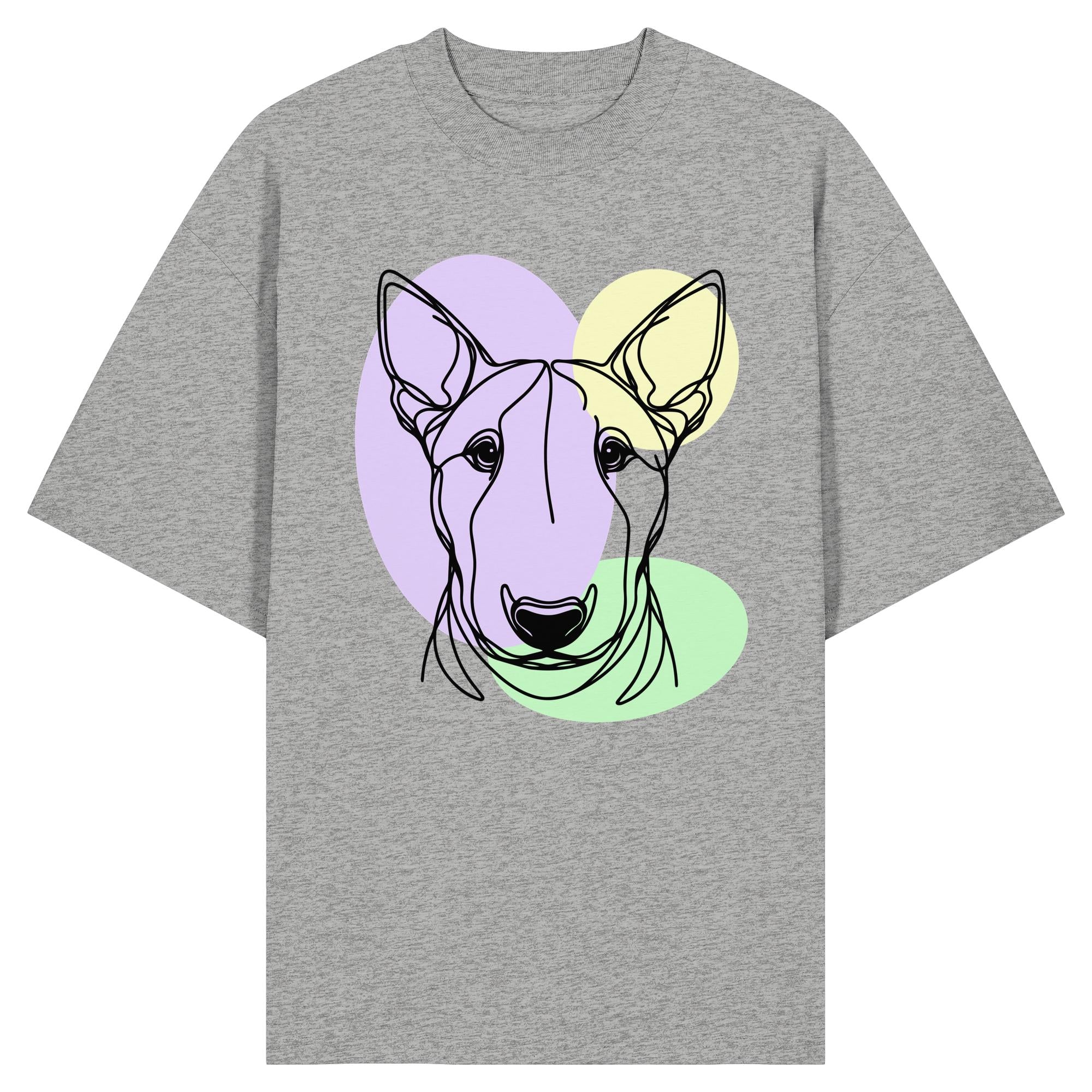 Line Art - Süßer Bullterrier - Organic Oversize Shirt