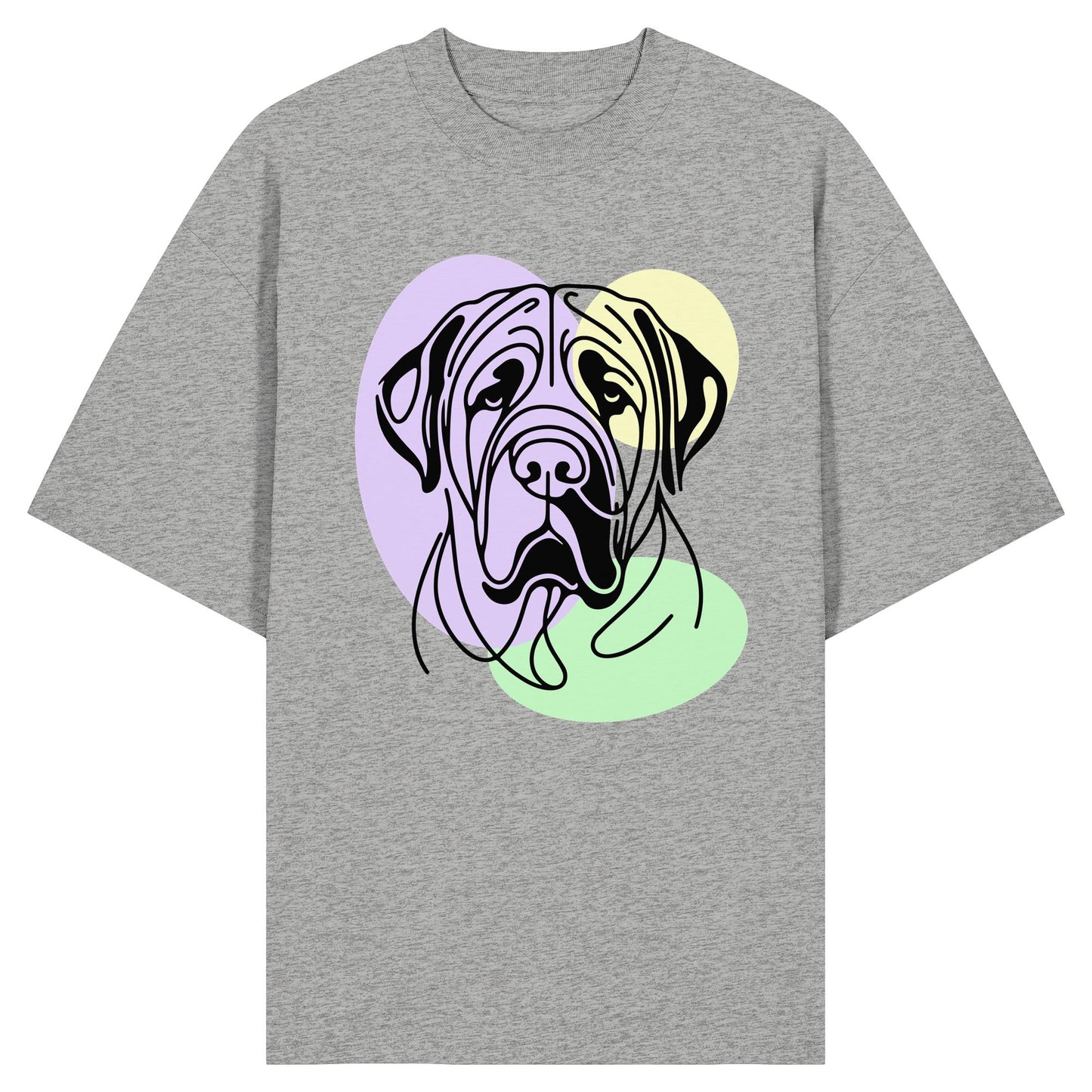 Line Art - Süßer Bullmastiff - Organic Oversize Shirt