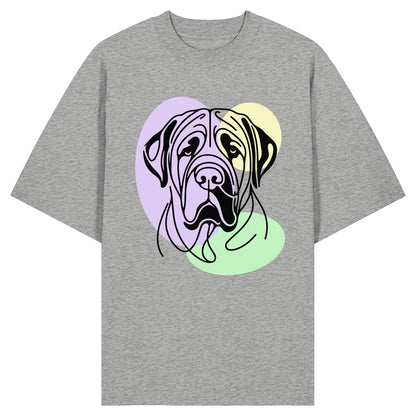 Line Art - Süßer Bullmastiff - Organic Oversize Shirt