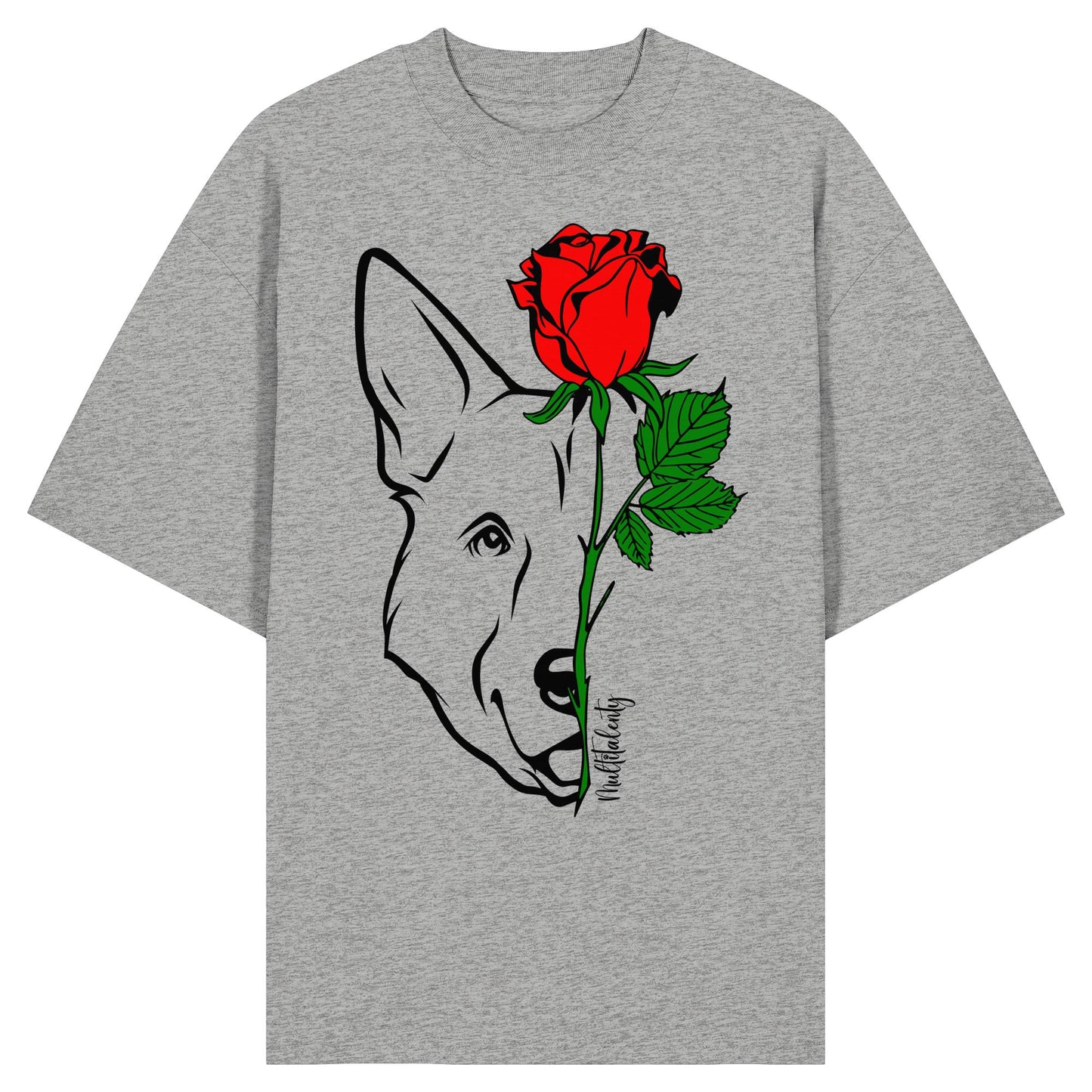 Tattoo Rose - Schäferhund - Organic Oversize Shirt