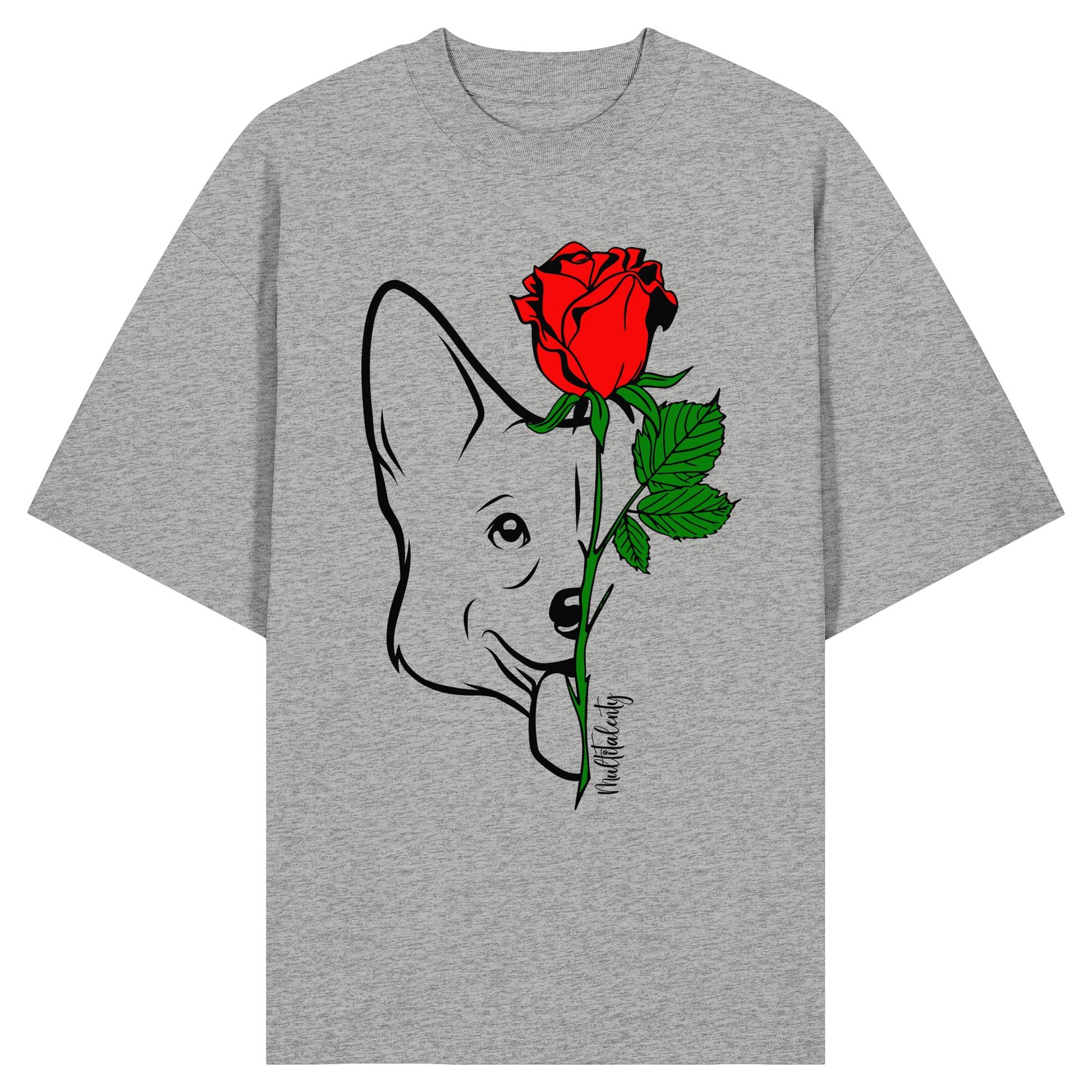 Tattoo Rose - Corgi - Organic Oversize Shirt
