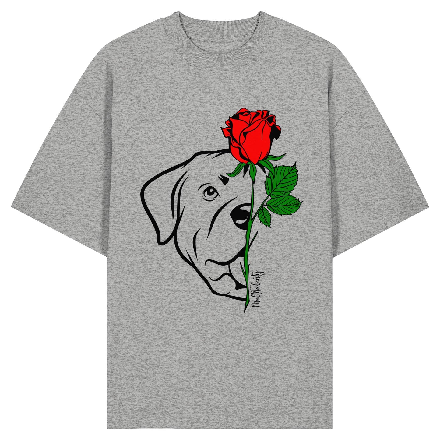 Tattoo Rose - Rottweiler - Organic Oversize Shirt