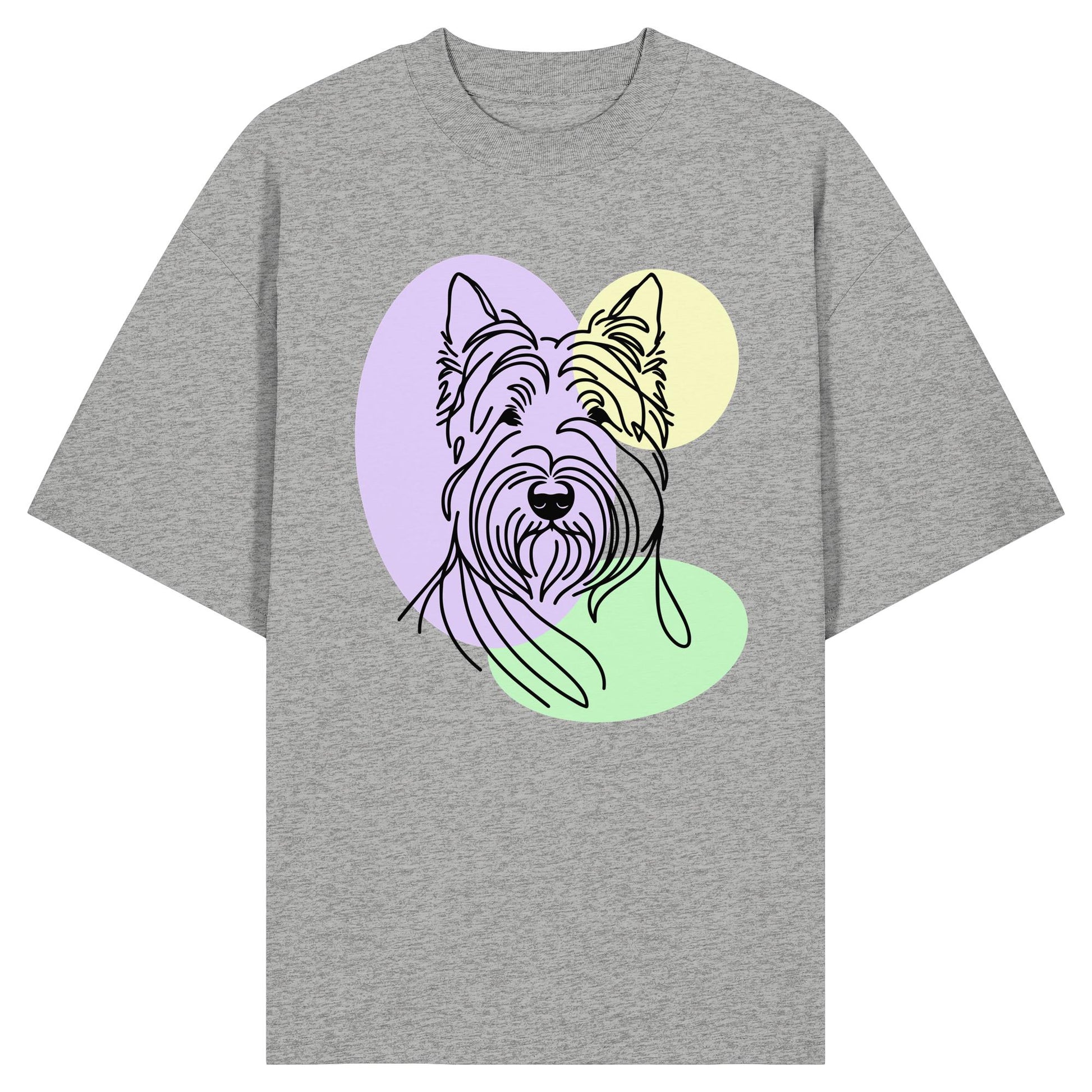 Line Art - Süßer Scottish Terrier - Organic Oversize Shirt