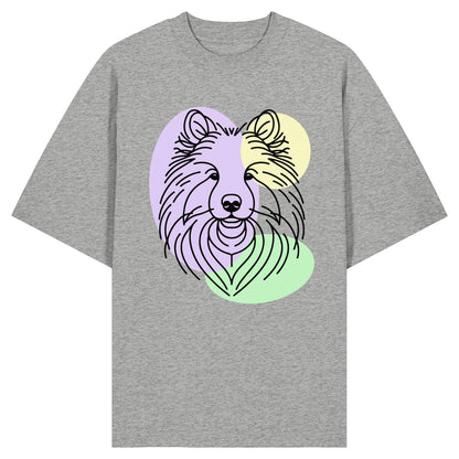 Line Art - Süßer Wolfsspitz - Organic Oversize Shirt