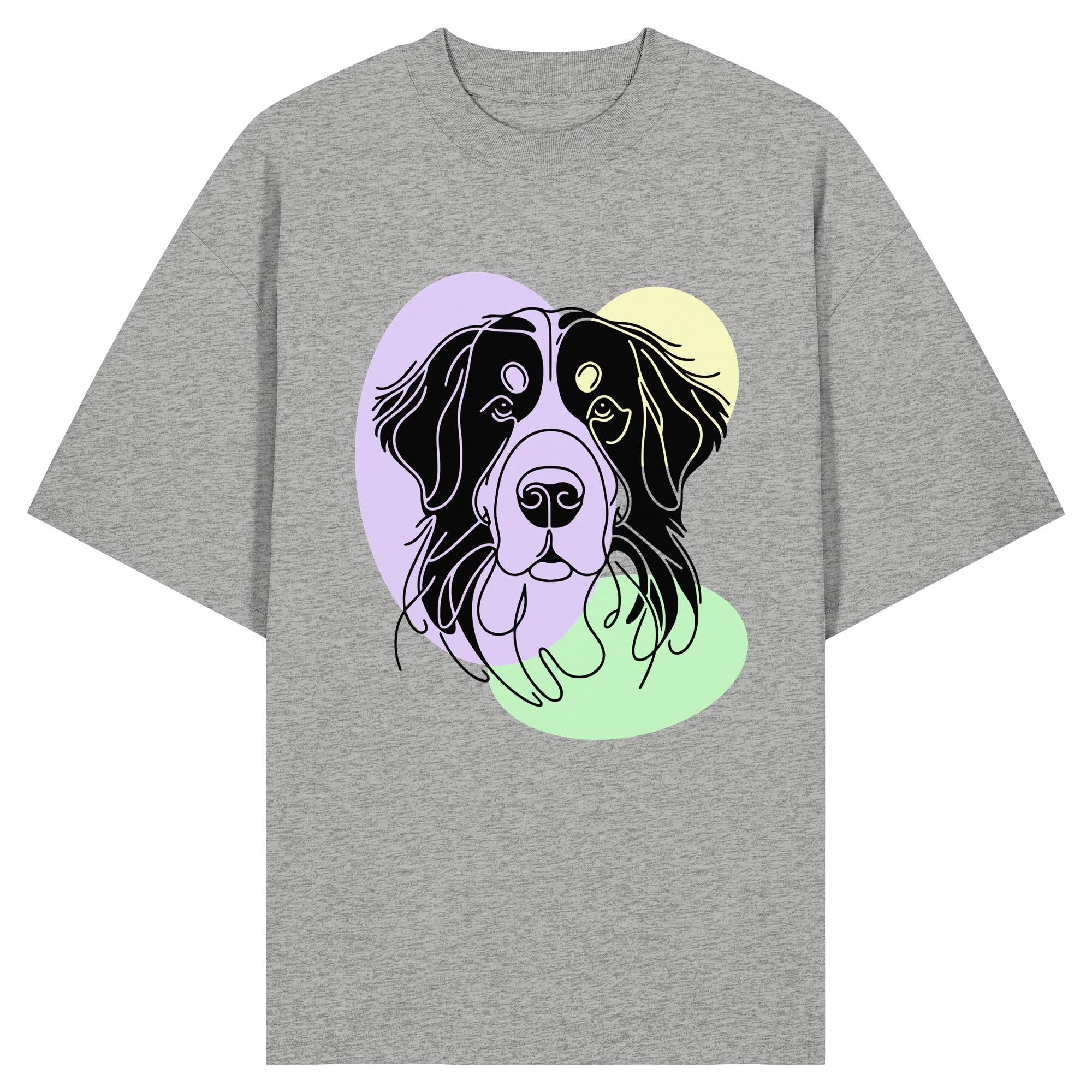 Line Art - Süßer Berner Sennenhund - Organic Oversize Shirt