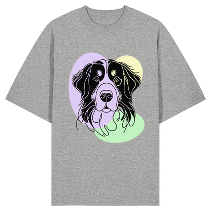Line Art - Süßer Berner Sennenhund - Organic Oversize Shirt
