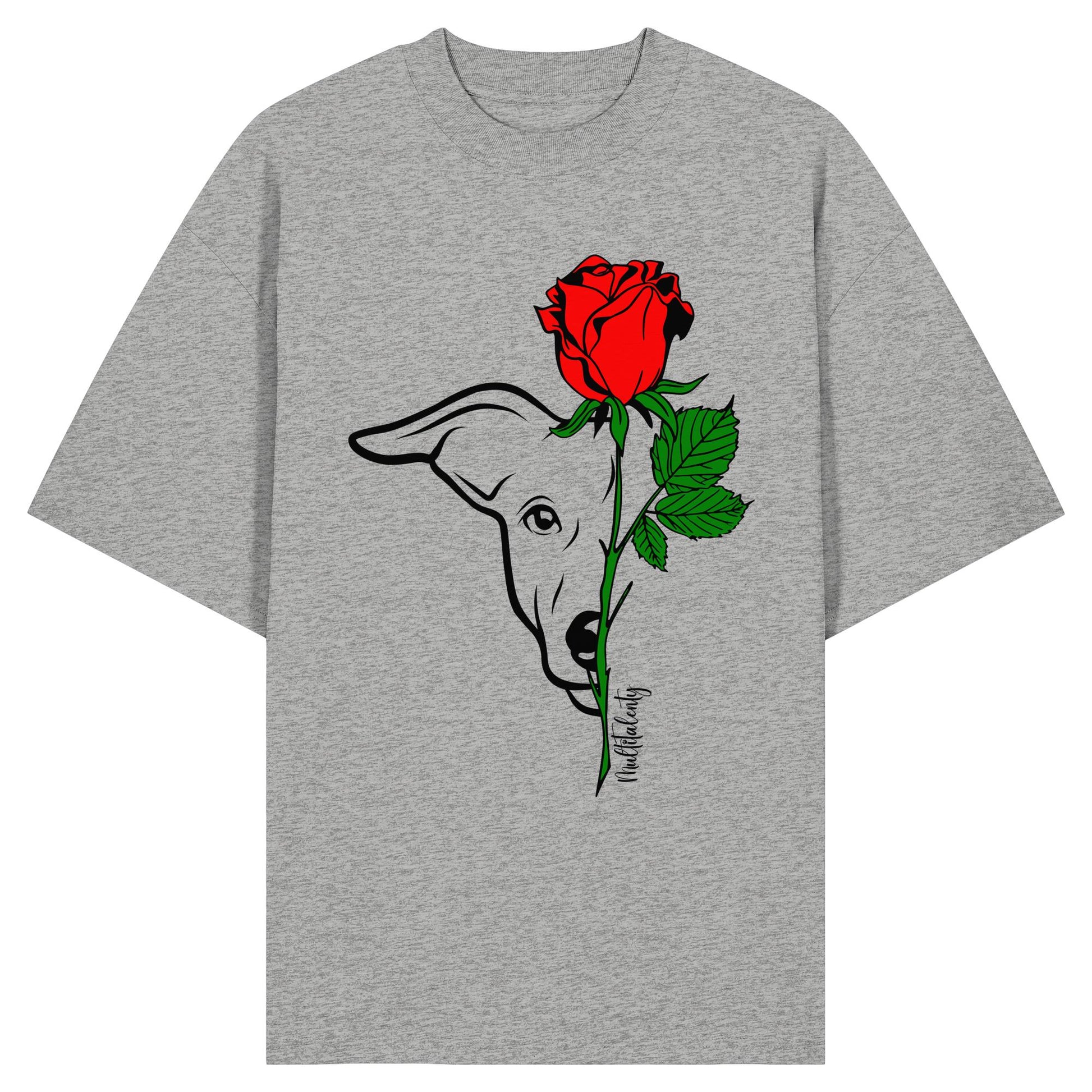 Tattoo Rose - Windhund - Organic Oversize Shirt