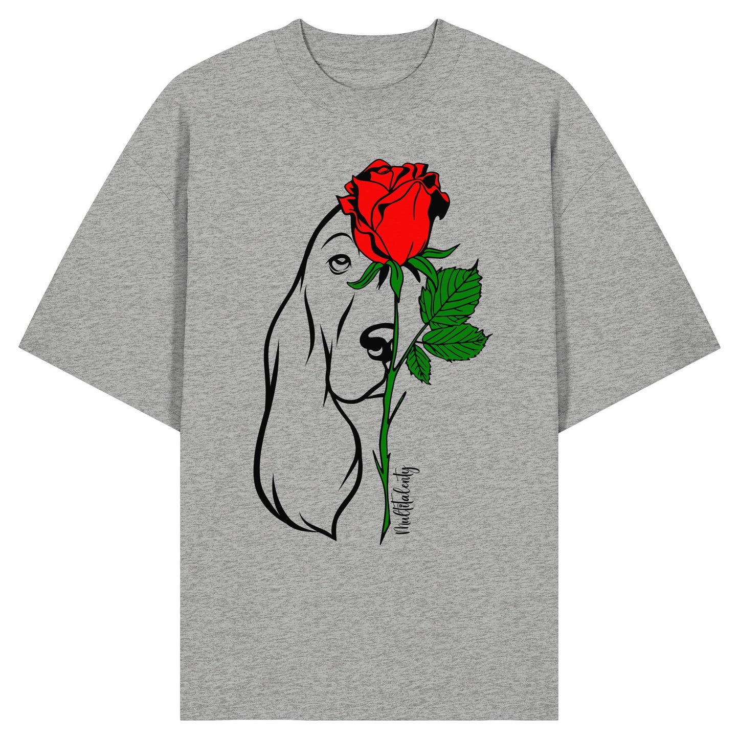 Tattoo Rose - Cocker Spaniel - Organic Oversize Shirt