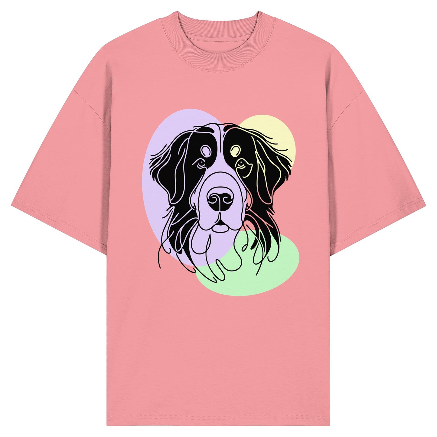 Line Art - Süßer Berner Sennenhund - Organic Oversize Shirt