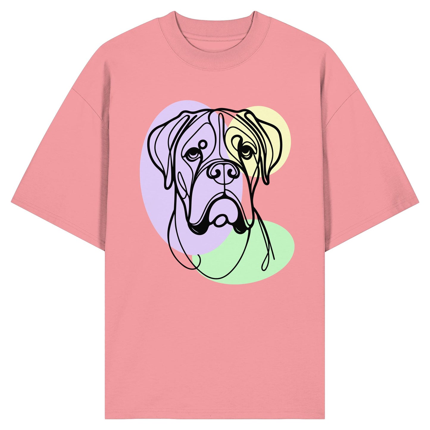 Line Art - Süßer Boxer - Organic Oversize Shirt