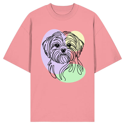 Line Art - Süßer Shih Tzu - Organic Oversize Shirt