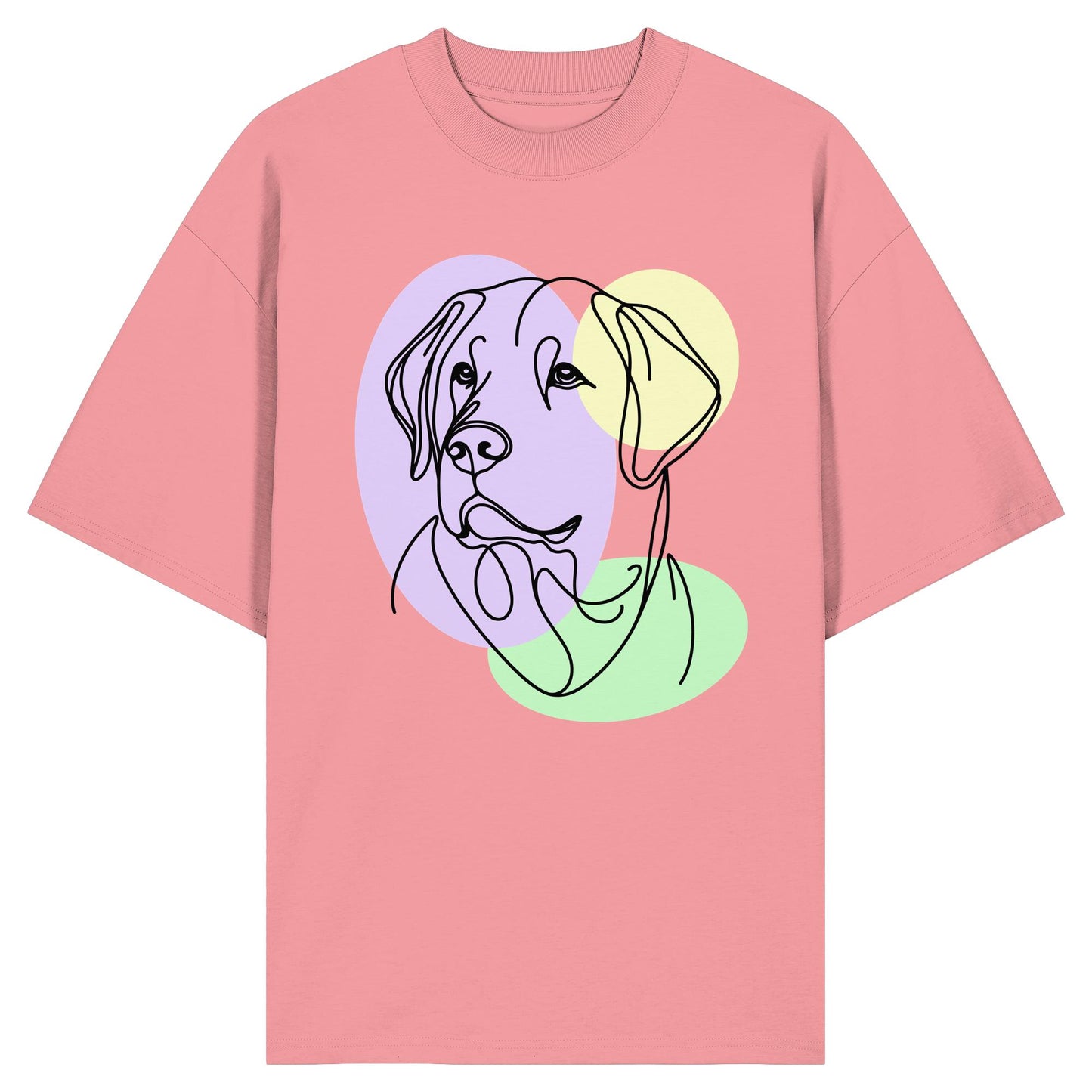 Line Art - Süßer Labrador - Organic Oversize Shirt