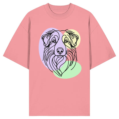 Line Art - Süßer Australian Shepherd - Organic Oversize Shirt